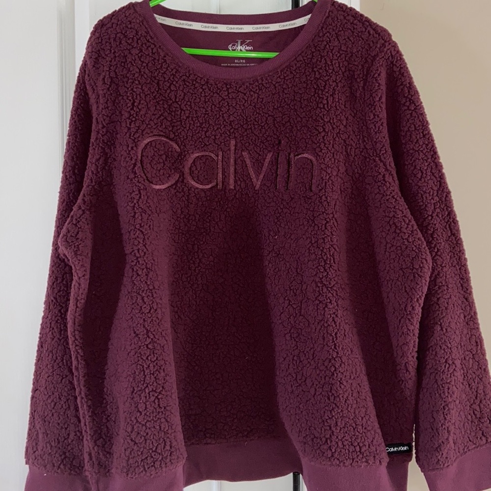 NWT Calvin Klein Sherpa Sweatshirt